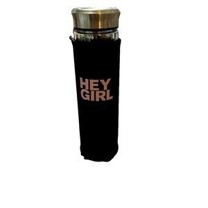 Hey Girl Glass 16 Ounce Water Bottle with Diffuser Pink Matching Carrying Case